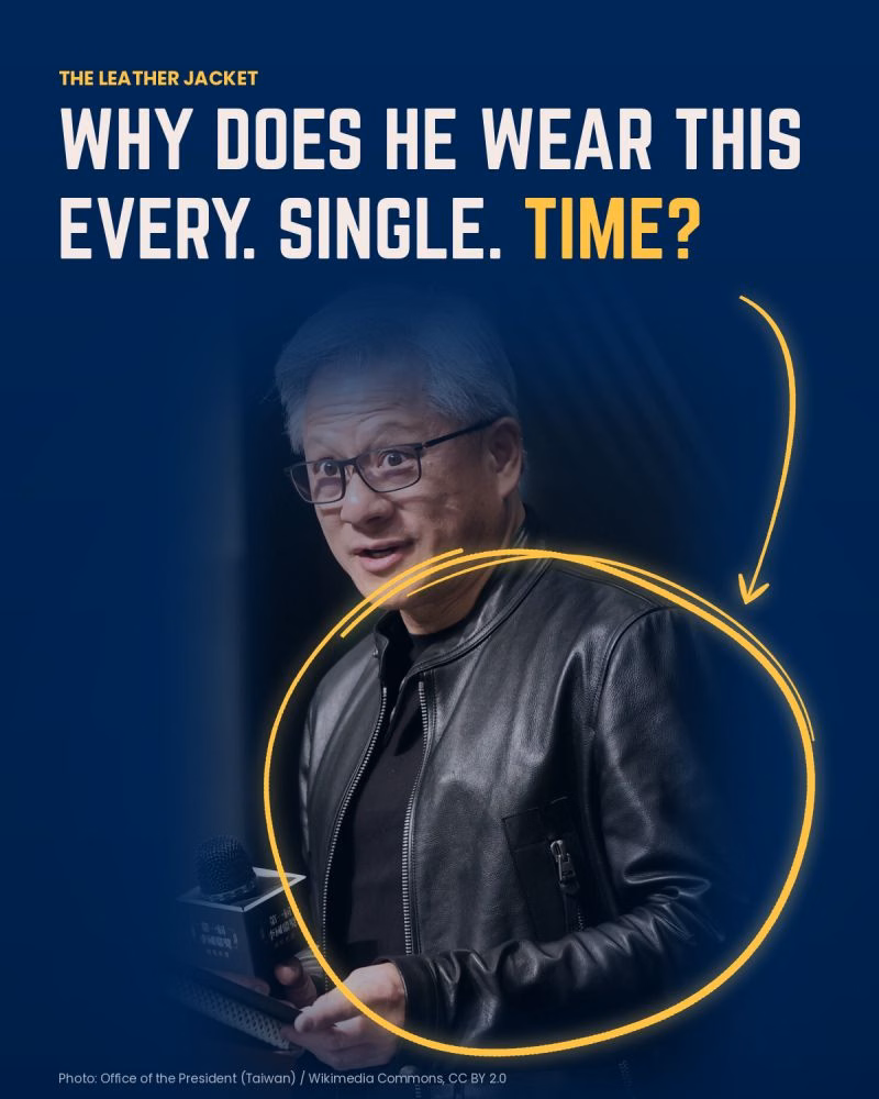 Every time you see Jensen Huang, he's wearing the same black